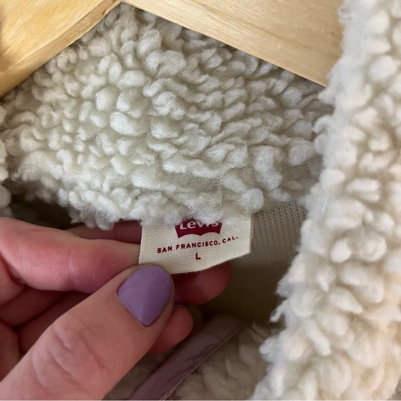 Levi’s Sherpa Pullover Half-Zip Size Large - Picture 4 of 5